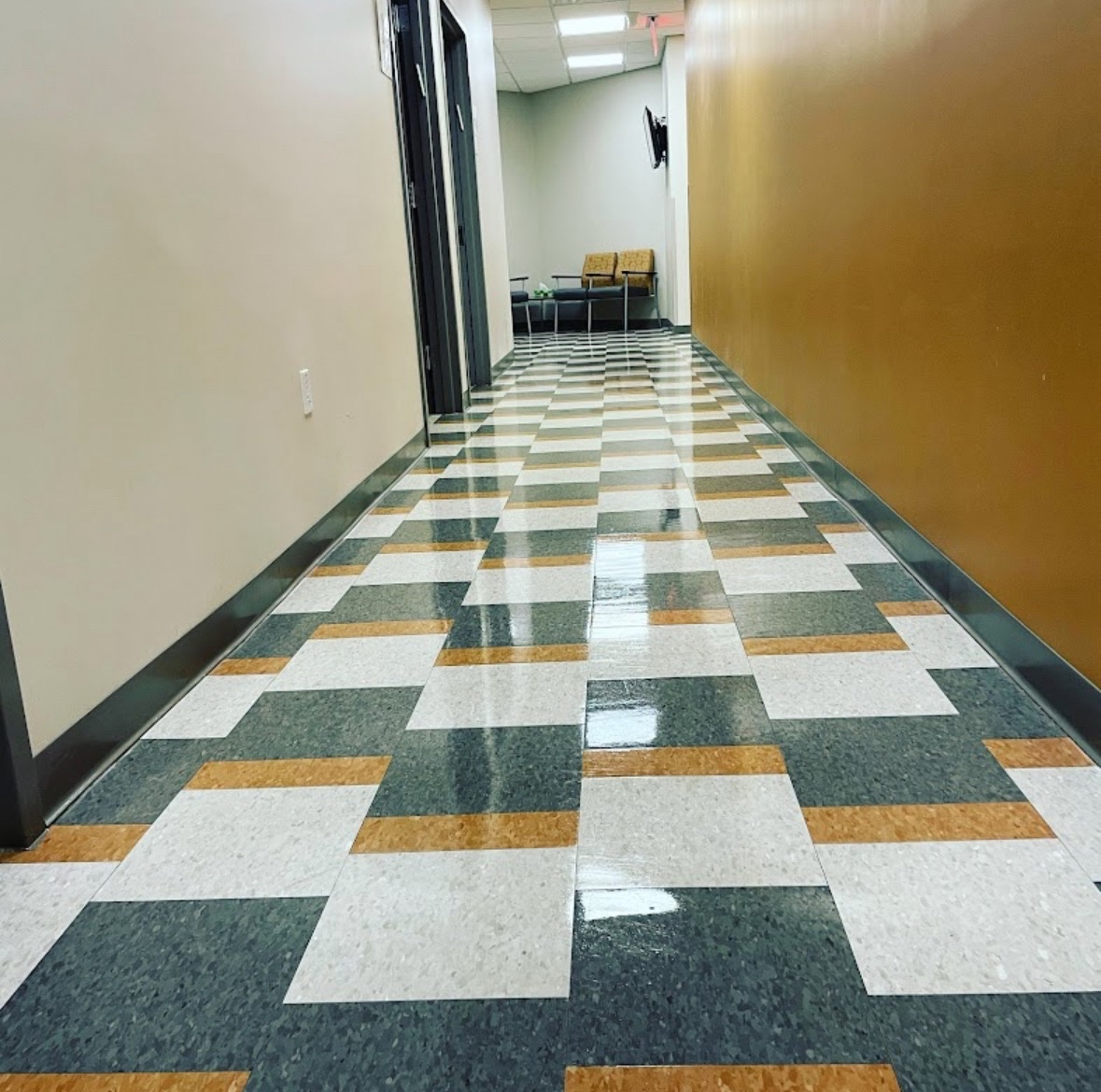 Floor strip, wax & detailing